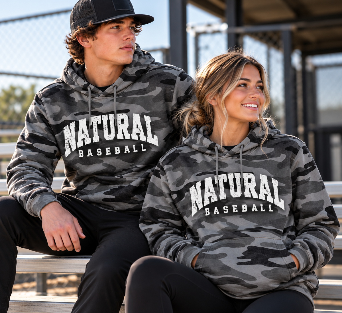 Natural Baseball Camo Hoodie