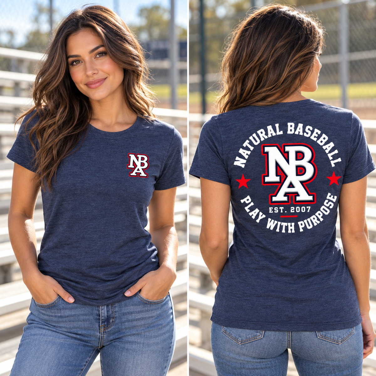 Natural Baseball Purpose Women's Triblend Tee