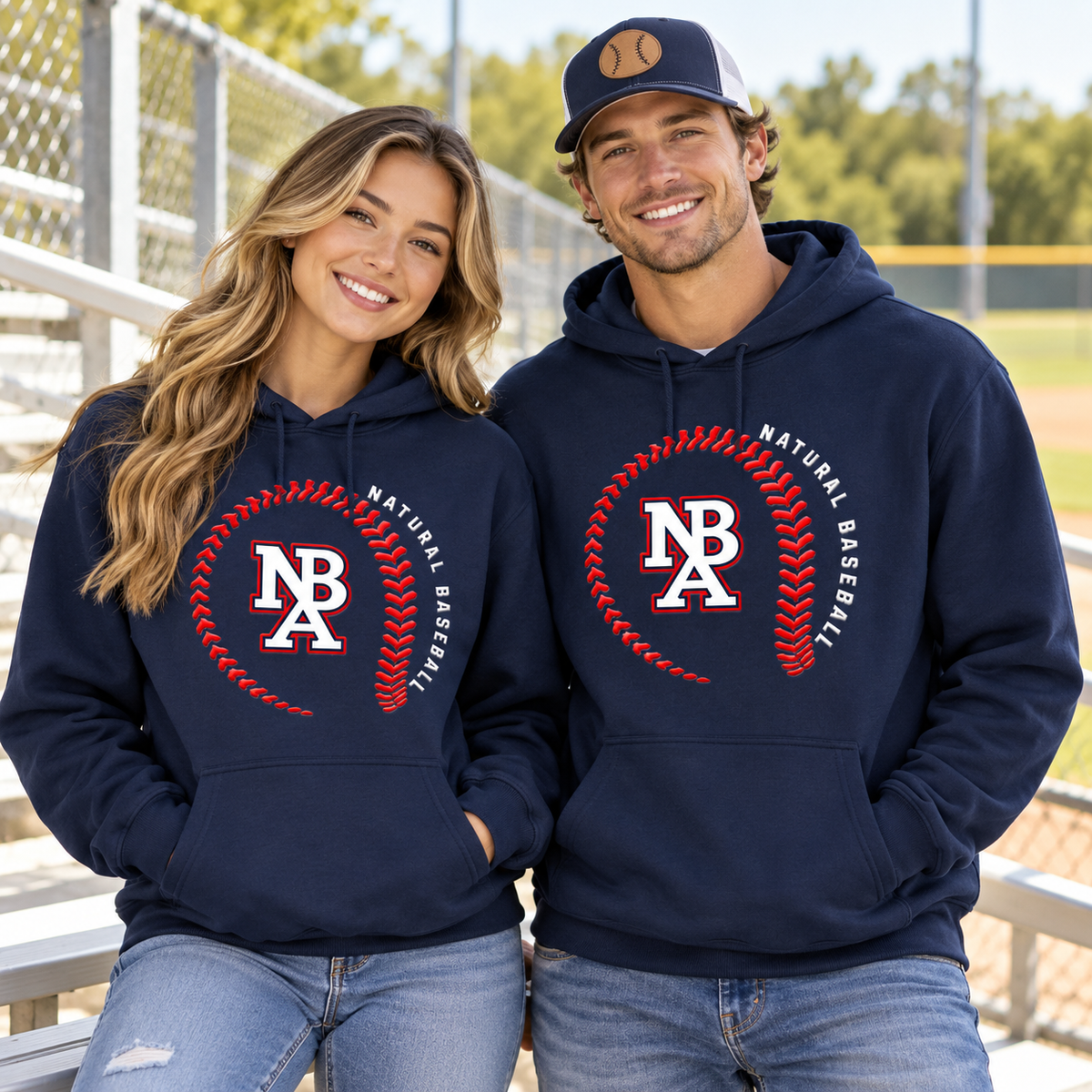 Natural Baseball Seams Premium Hoodie