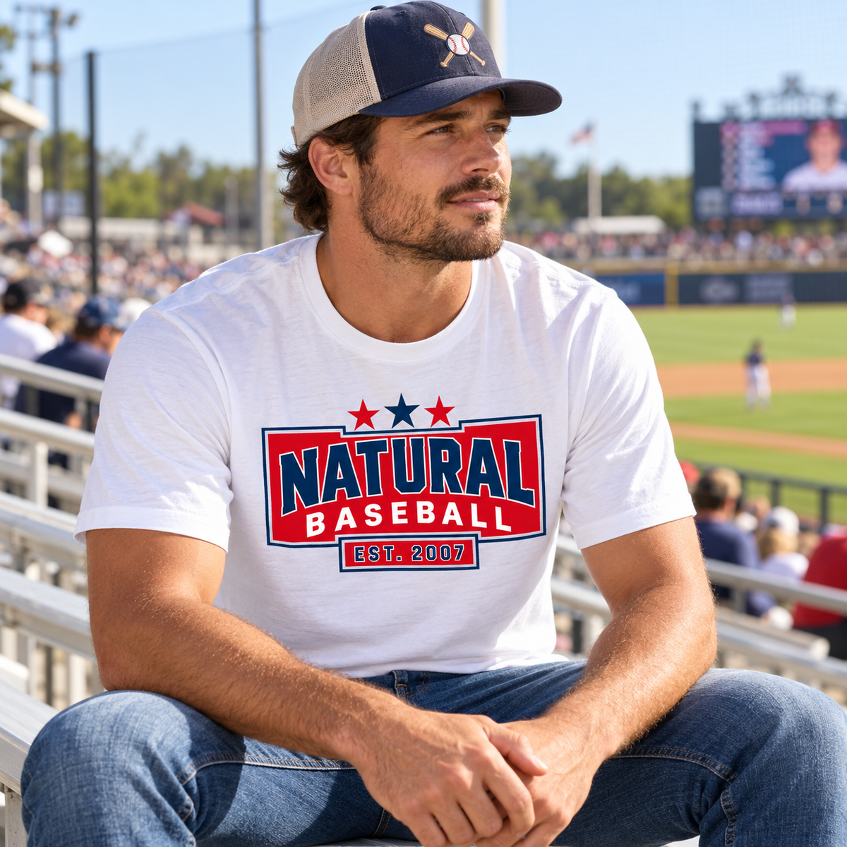 Natural Baseball Heritage Men's Heavyweight Tee