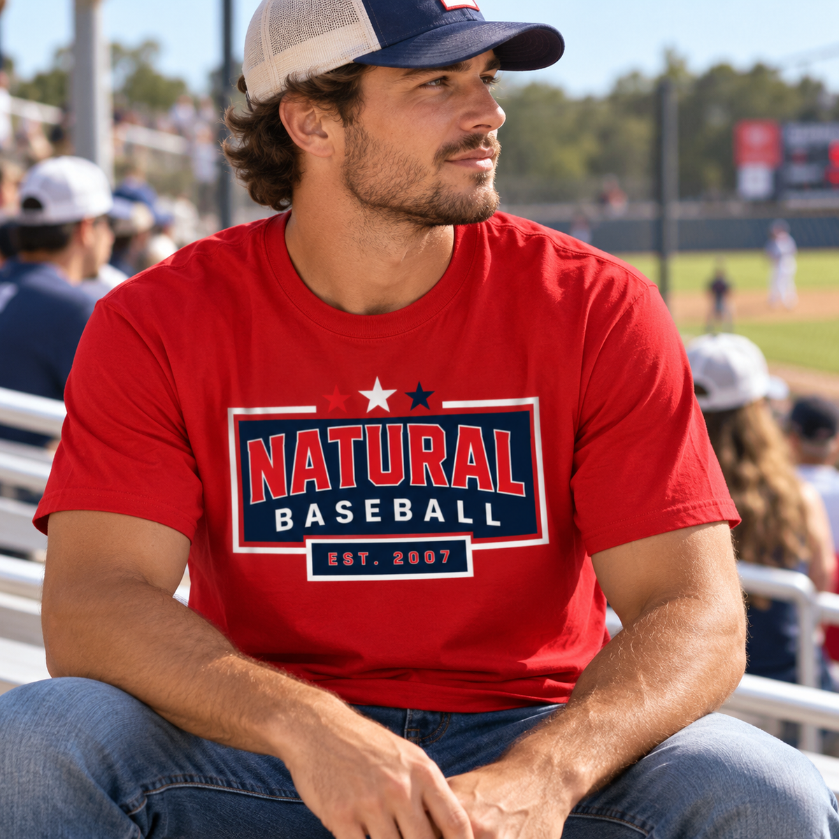 Natural Baseball Heritage Men's Heavyweight Tee