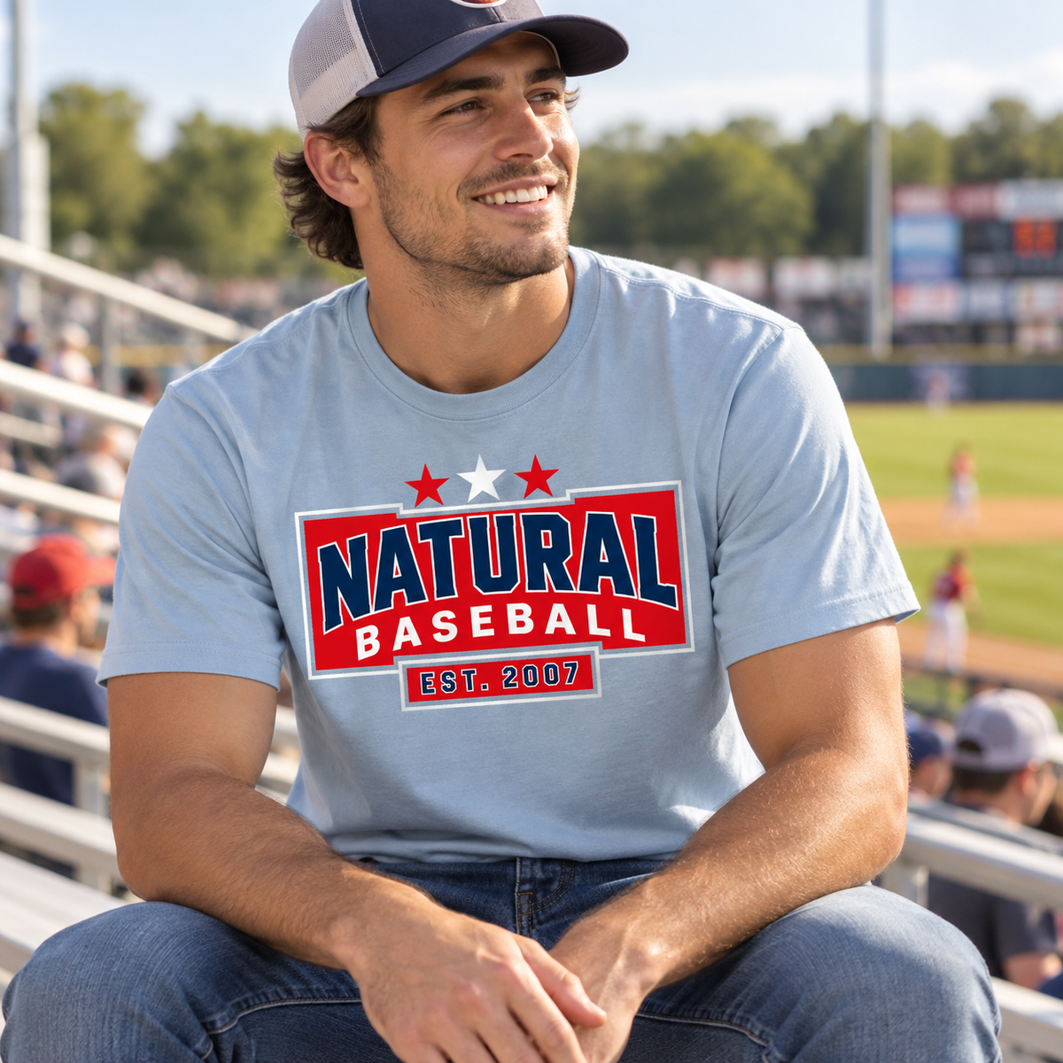 Natural Baseball Heritage Men's Heavyweight Tee