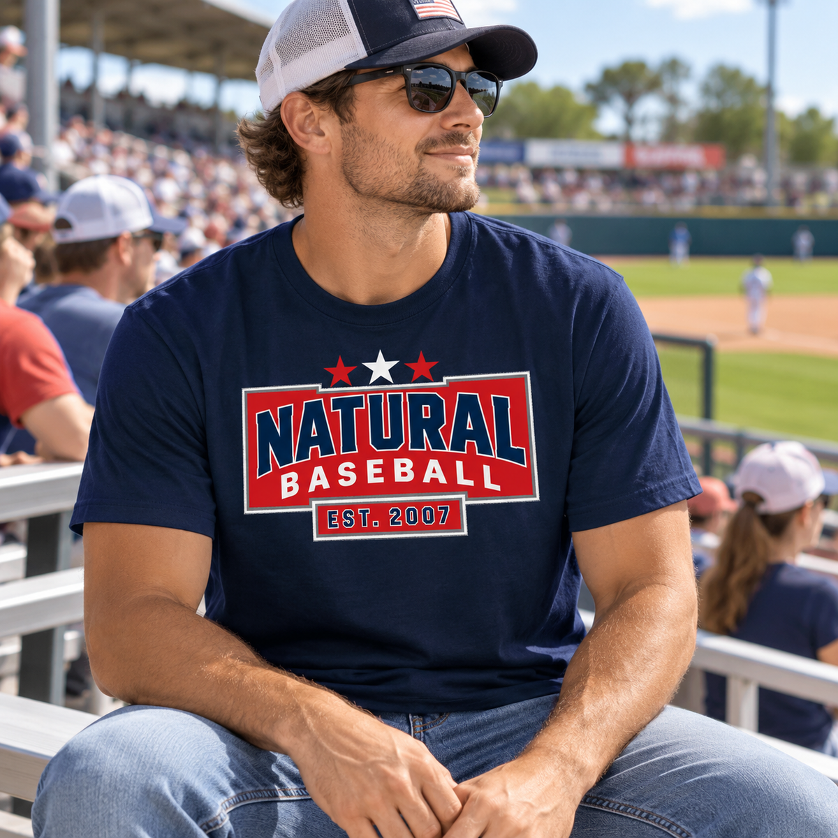 Natural Baseball Heritage Men's Heavyweight Tee