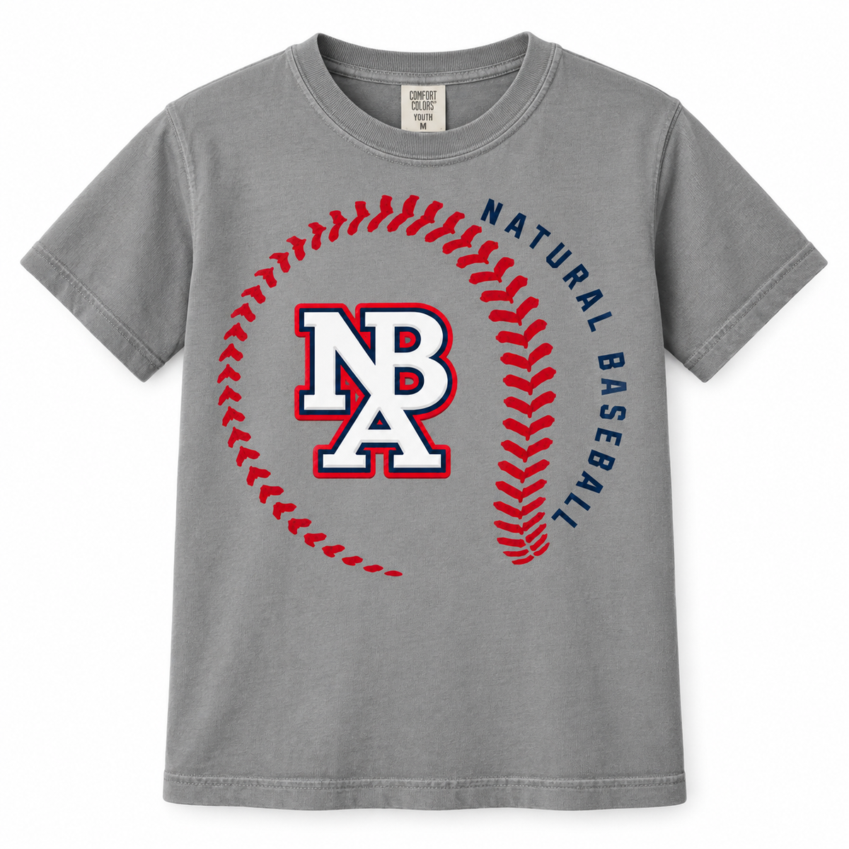 Natural Baseball Seams Youth Comfort Colors Tee
