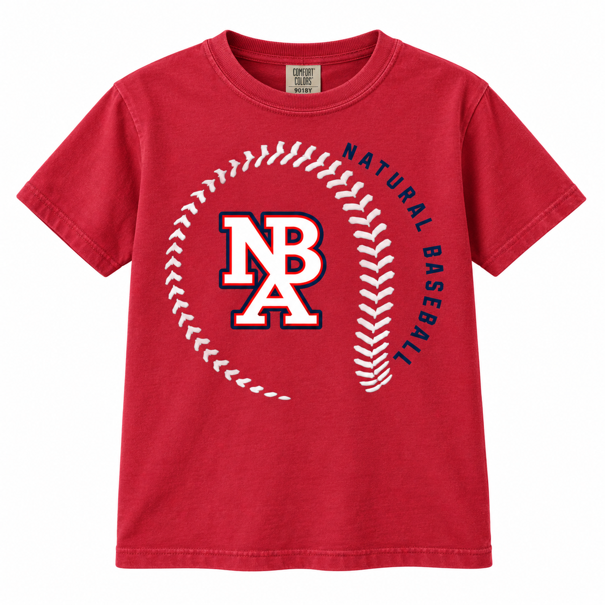 Natural Baseball Seams Youth Comfort Colors Tee