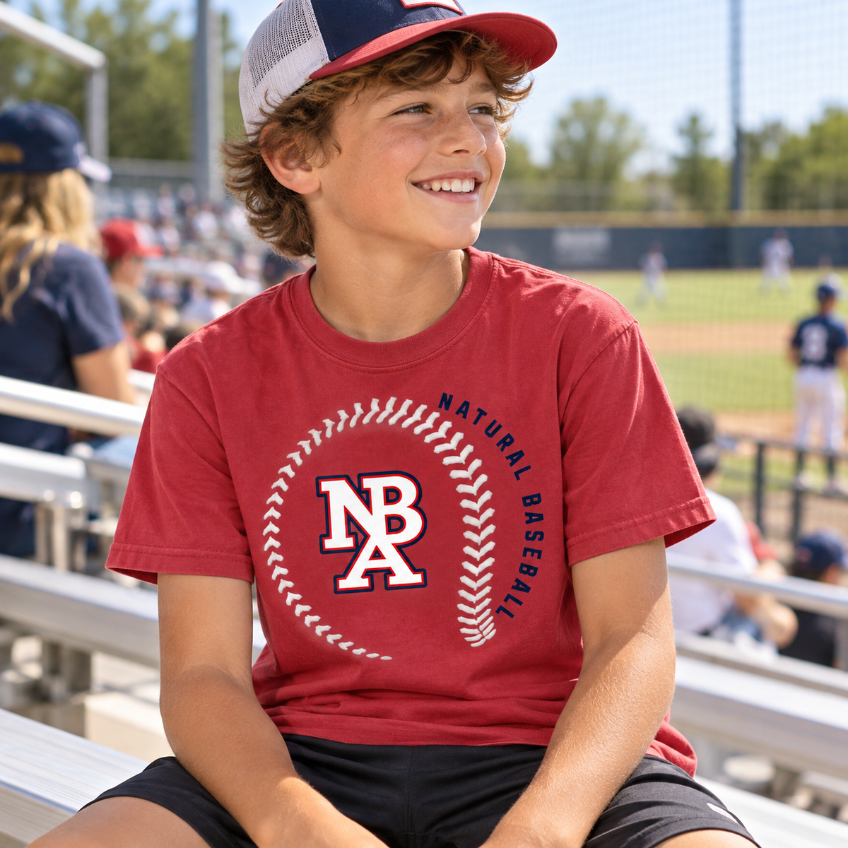 Natural Baseball Seams Youth Comfort Colors Tee