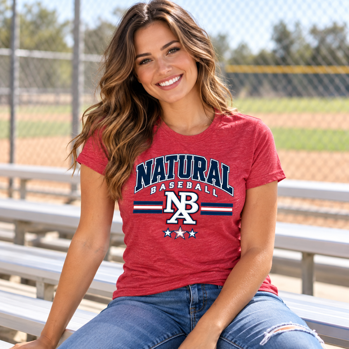 Natural Baseball Varsity Women's Triblend Tee