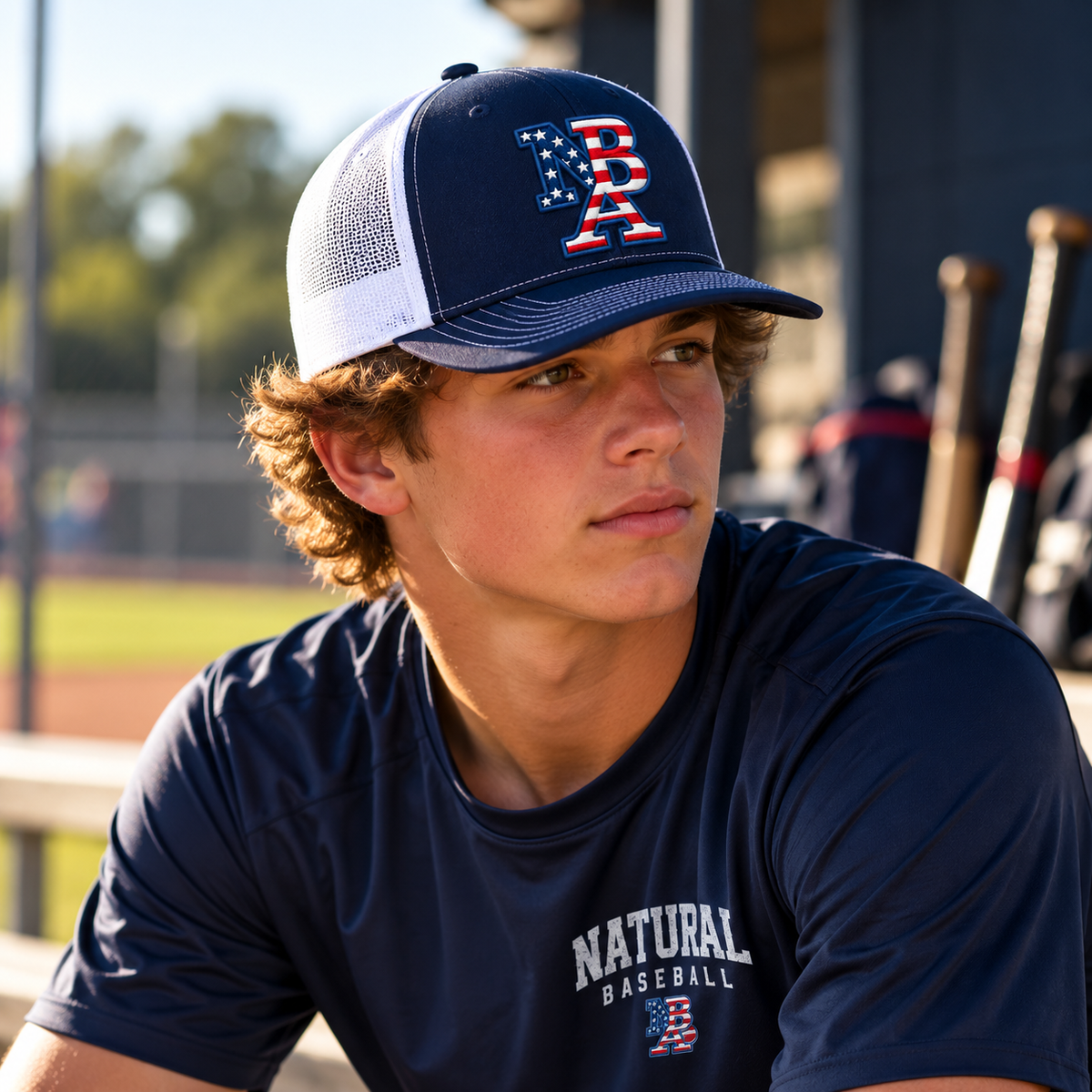 Natural Baseball NBA Trucker Hat