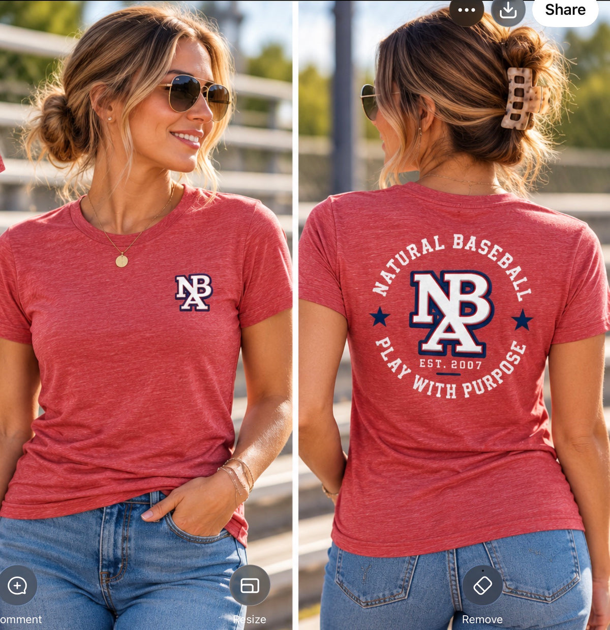 Natural Baseball Purpose Women's Triblend Tee